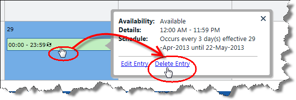 entry delete